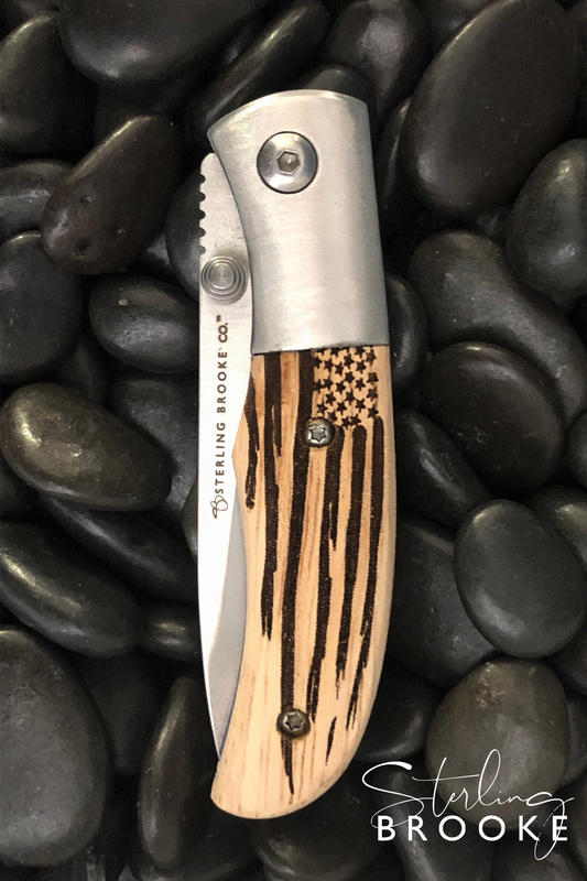 Classic Small Pocket Knife | American Flag